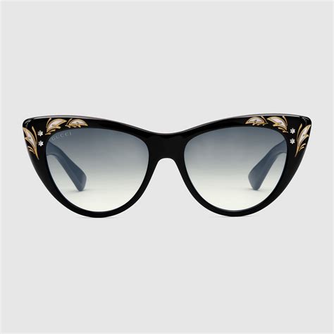 54mm cat eye sunglasses gucci|oversized cat eye sunglasses Gucci.